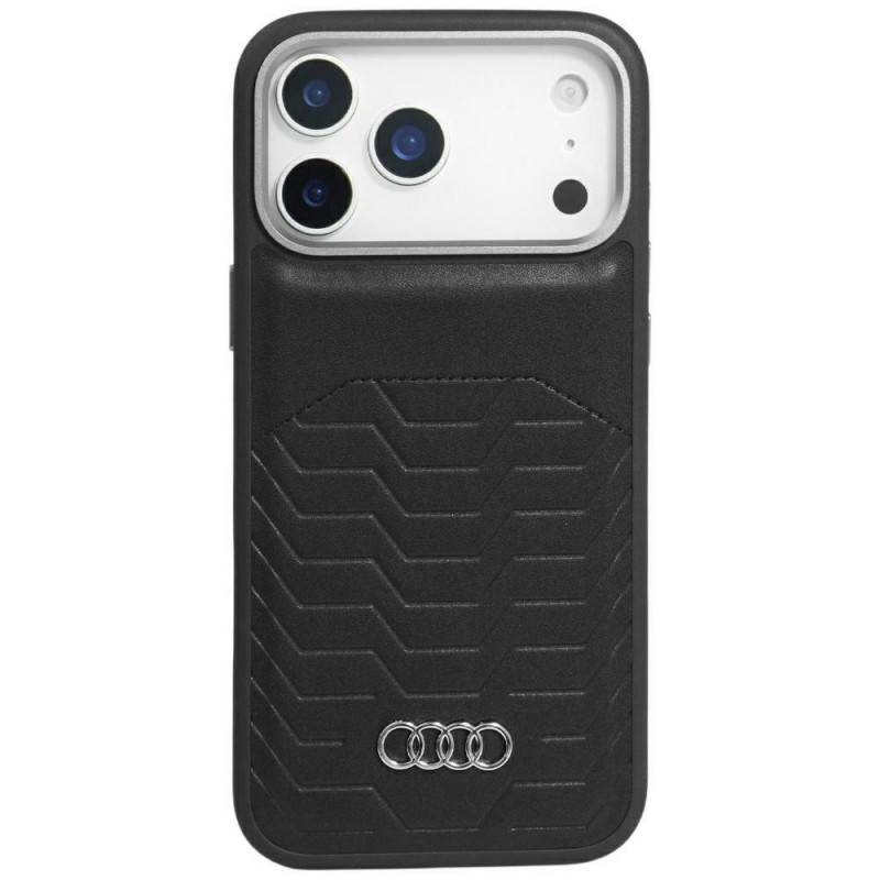 „Audi GT“ sintetinės odos „MagSafe“ dėklas, skirtas „iPhone 17 Pro Max“ – juodas