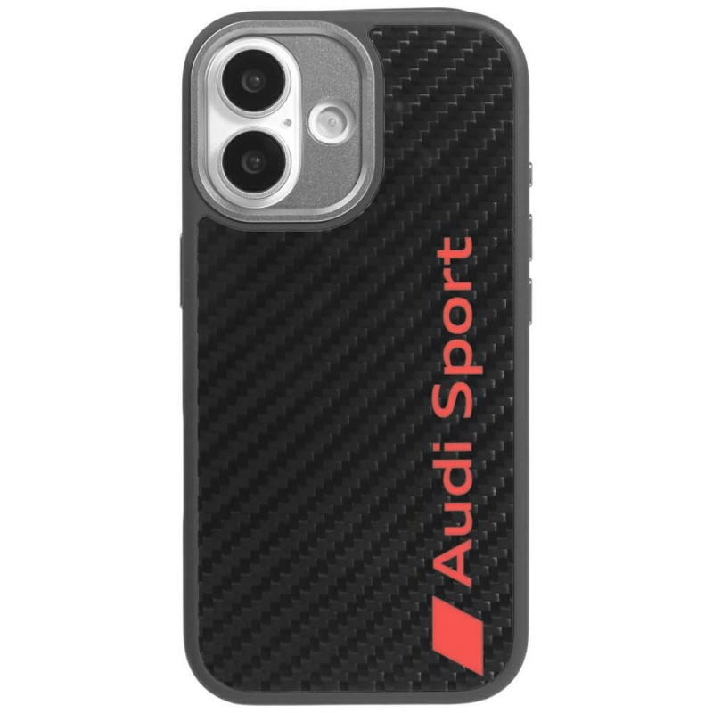 „Audi R8“ anglies pluošto „MagSafe“ dėklas, skirtas „iPhone 17“ – juodas