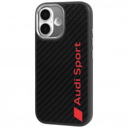 „Audi R8“ anglies pluošto „MagSafe“ dėklas, skirtas „iPhone 17“ – juodas
