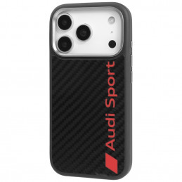 „Audi R8“ anglies pluošto „MagSafe“ dėklas, skirtas „iPhone 17 Pro“ – juodas