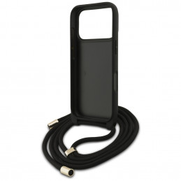 „Guess 4G Big Logo Cord Stap“ dėklas per petį, skirtas „iPhone 17 Pro“ – rudas