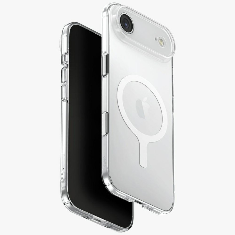 UNIQ Airsuit dėklas, skirtas iPhone 17 Air Magclick įkrovimui – skaidrus