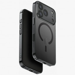 UNIQ Airsuit Magclick įkrovimo dėklas, skirtas iPhone 17 Pro – juodas