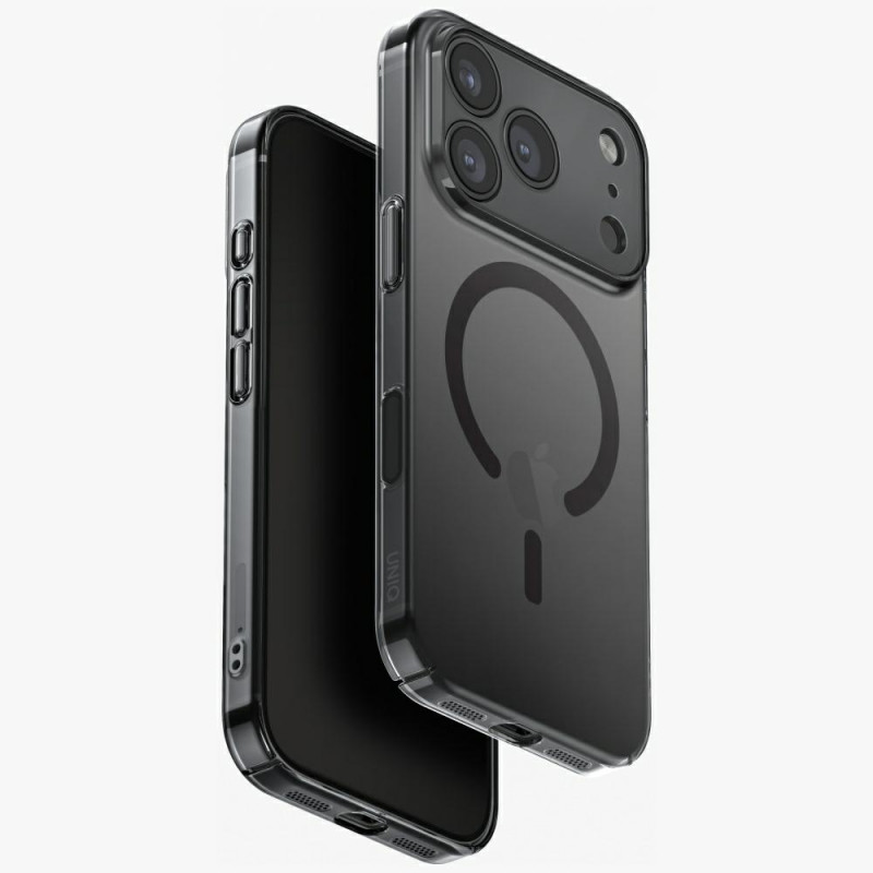 UNIQ Airsuit Magclick įkrovimo dėklas, skirtas iPhone 17 Pro – juodas