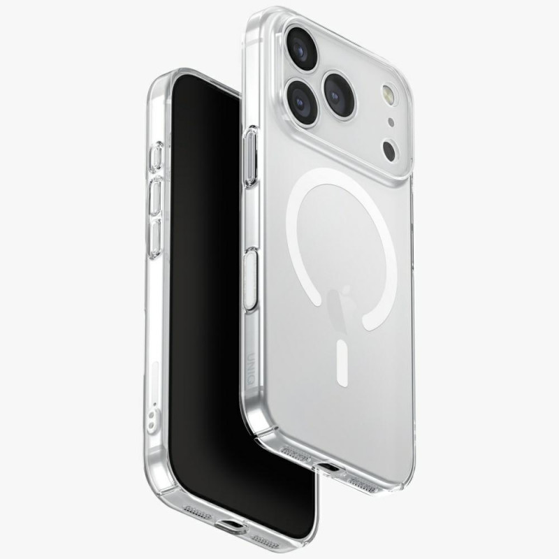 UNIQ Airsuit Magclick įkrovimo dėklas, skirtas iPhone 17 Pro – permatomas