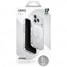 UNIQ Airsuit Magclick įkrovimo dėklas, skirtas iPhone 17 Pro – permatomas