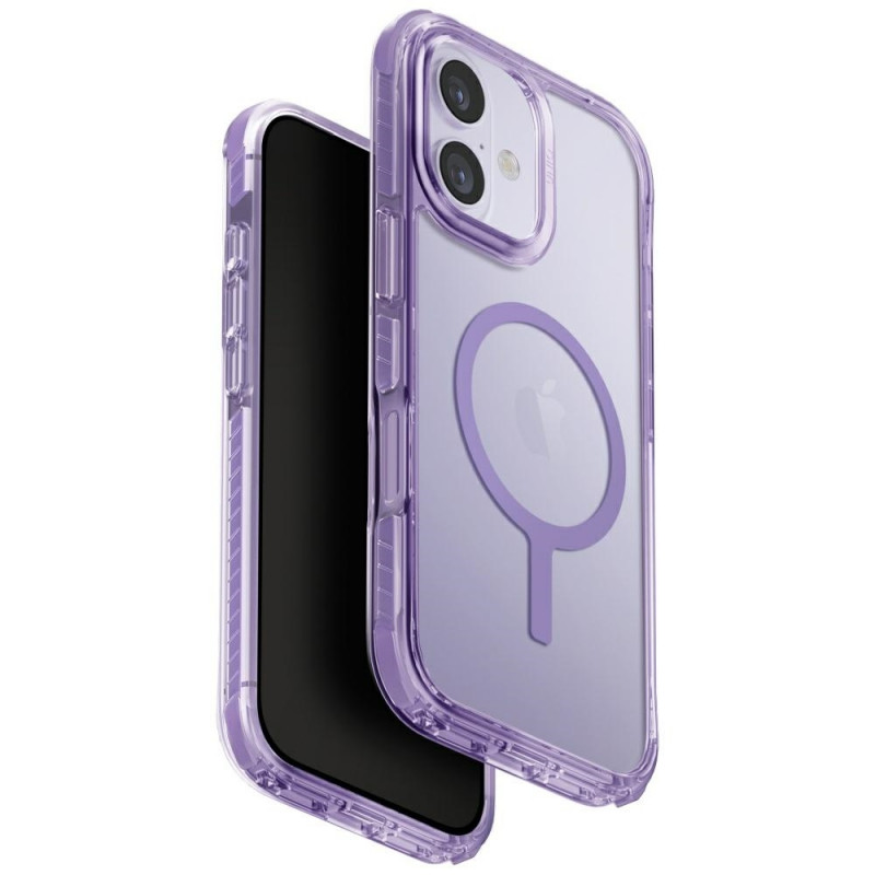 UNIQ Combat iPhone 17 Magclick įkrovimo dėklas – violetinis