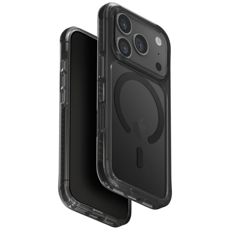 UNIQ Combat iPhone 17 Pro Magclick įkrovimo dėklas – juodas