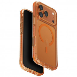 UNIQ Combat Magclick įkrovimo dėklas, skirtas iPhone 17 Pro Max – oranžinis