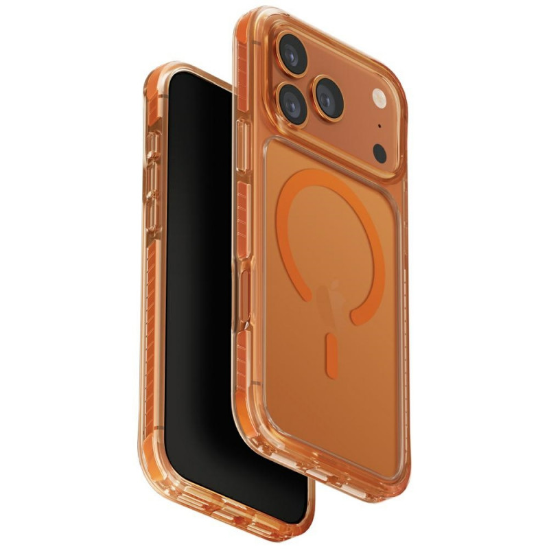 UNIQ Combat Magclick įkrovimo dėklas, skirtas iPhone 17 Pro Max – oranžinis