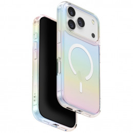 UNIQ Iridescia Magclick įkrovimo dėklas, skirtas iPhone 17 Pro – daugiaspalvis