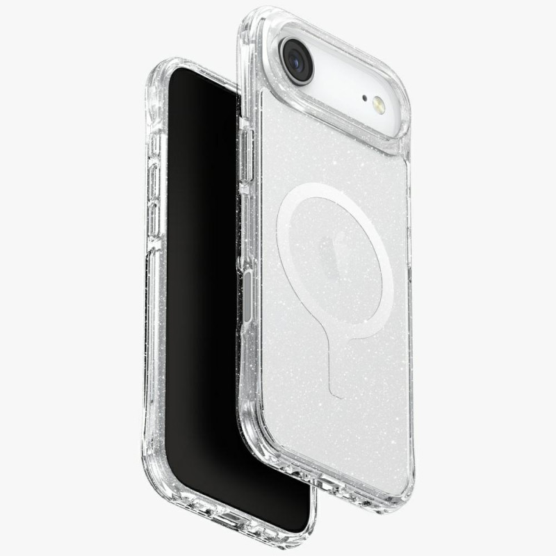 UNIQ LifePro Xtreme Magclick įkrovimo dėklas, skirtas iPhone 17 Air – skaidrus su blizgučiais