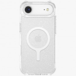 UNIQ LifePro Xtreme Magclick įkrovimo dėklas, skirtas iPhone 17 Air – skaidrus su blizgučiais