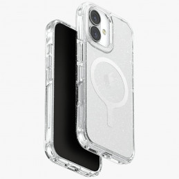 UNIQ LifePro Xtreme Magclick įkrovimo dėklas, skirtas iPhone 17 – skaidrus ir blizgantis