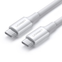 Ugreen C tipo USB kabelis (vyriškas) iki C tipo (vyriškas) 1 m baltas (US300)