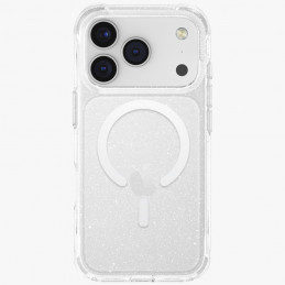 UNIQ LifePro Xtreme Magclick įkrovimo dėklas, skirtas iPhone 17 Pro – skaidrus ir blizgantis