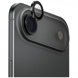 UNIQ Optix aliuminio kameros objektyvo apsauga iPhone 17 Air su aplikatoriumi – juoda