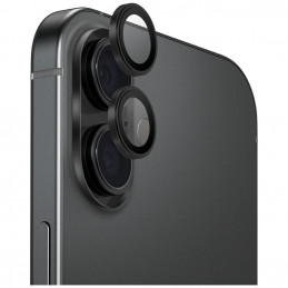 UNIQ Optix aliuminio kameros objektyvo apsauga, skirta iPhone 17 su aplikatoriumi – juoda