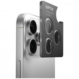 UNIQ Optix aliuminio kameros objektyvo apsauga, skirta iPhone 17 su aplikatoriumi – juoda