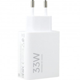 „Xiaomi MDY-16-EF“ 1xUSB-A 33W sieninis įkroviklis su 3A USB-C laidu - baltas