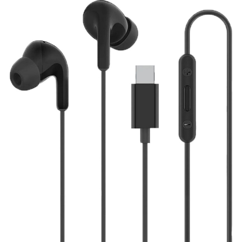„Xiaomi BHR8930GL“ į ausis įdedamos laidinės ausinės su USB-C ir nuotolinio valdymo pultu – juodos