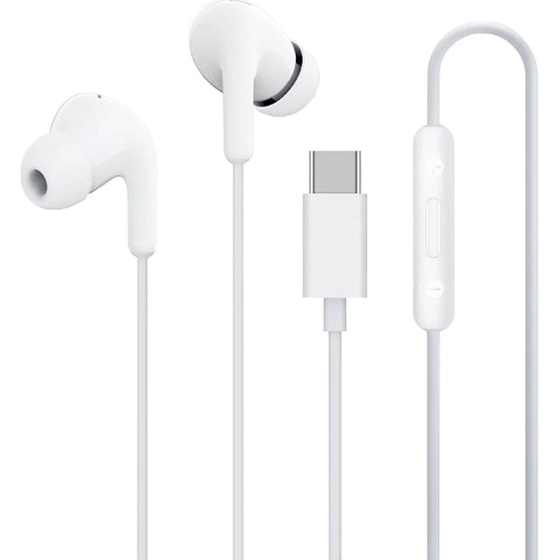 „Xiaomi BHR8931GL“ į ausis įdedamos laidinės ausinės su USB-C ir nuotolinio valdymo pultu – baltos