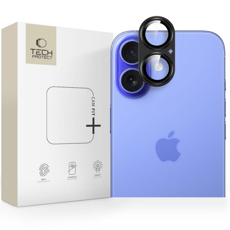 „Tech-Protect Camfull Fit+“ kameros dėklas, skirtas „iPhone 17“ – juodas