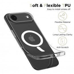 „Tech-Protect FlexAir MagSafe“ dėklas, skirtas „iPhone 17 Air“ – skaidrus