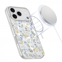 „Tech-Protect FlexAir MagSafe“ dėklas, skirtas „iPhone 17 Pro“ – ramunės su lapais