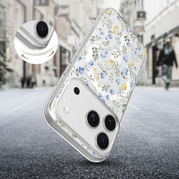 „Tech-Protect FlexAir MagSafe“ dėklas, skirtas „iPhone 17 Pro“ – ramunės su lapais
