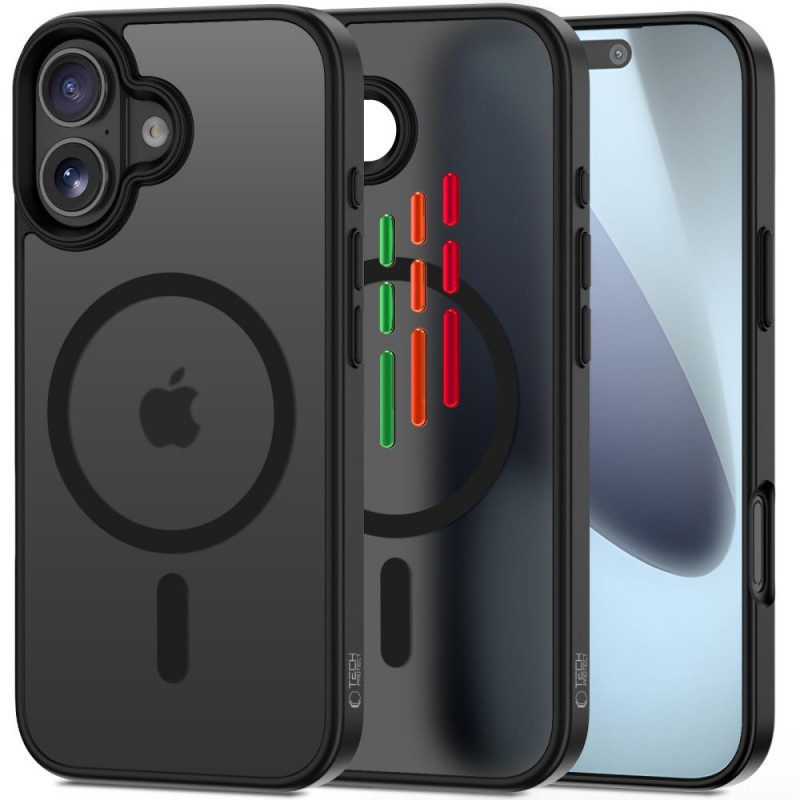 „Tech-Protect MagMat XT“ 4 „MagSafe“ dėklų komplektas, skirtas „iPhone 17“ – matinės juodos spalvos