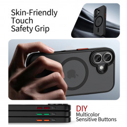 „Tech-Protect MagMat XT“ 4 „MagSafe“ dėklų komplektas, skirtas „iPhone 17“ – matinės juodos spalvos