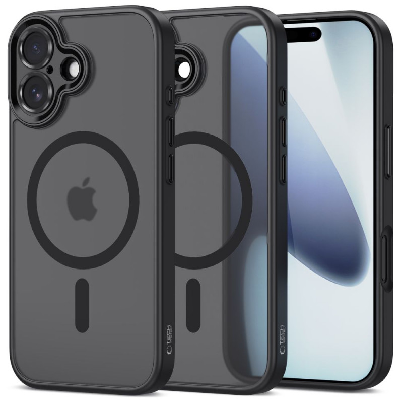 „Tech-Protect MagCam MagSafe“ dėklas, skirtas „iPhone 17“ – matinės juodos spalvos