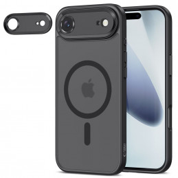 „Tech-Protect MagCam MagSafe“ dėklas, skirtas „iPhone 17 Air“ – matinės juodos spalvos