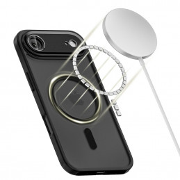 „Tech-Protect MagCam MagSafe“ dėklas, skirtas „iPhone 17 Air“ – matinės juodos spalvos
