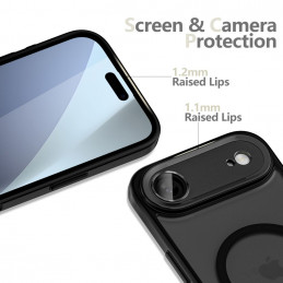 „Tech-Protect MagCam MagSafe“ dėklas, skirtas „iPhone 17 Air“ – matinės juodos spalvos