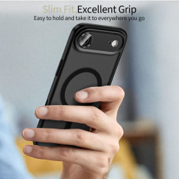 „Tech-Protect MagCam MagSafe“ dėklas, skirtas „iPhone 17 Air“ – matinės juodos spalvos