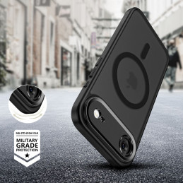 „Tech-Protect MagCam MagSafe“ dėklas, skirtas „iPhone 17 Air“ – matinės juodos spalvos