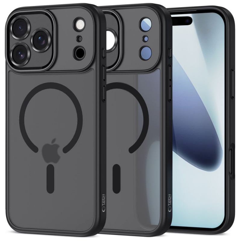 „Tech-Protect MagCam MagSafe“ dėklas, skirtas „iPhone 17 Pro Max“ – matinės juodos spalvos