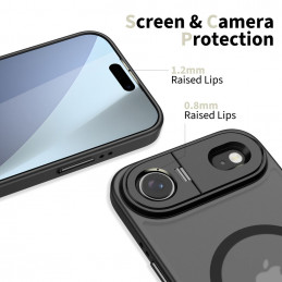 „Tech-Protect MagStand MagSafe“ dėklas, skirtas „iPhone 17 Air“ – matinės juodos spalvos