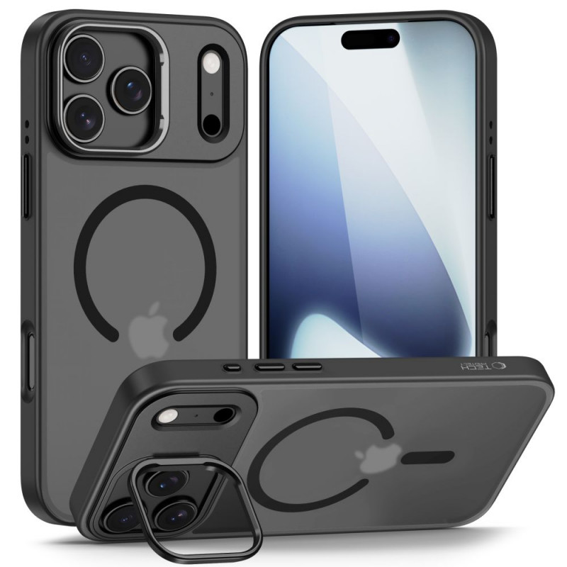 „Tech-Protect MagStand MagSafe“ dėklas, skirtas „iPhone 17 Pro Max“ – matinės juodos spalvos