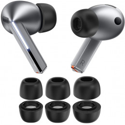 „Tech-Protect“ ausų antgaliai, skirti „Samsung Galaxy Buds 3 Pro“, S / M / L dydžių - juodi (3 vnt.)