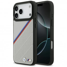 BMW M trispalvis metalinis logotipo „MagSafe“ dėklas, skirtas „iPhone 17 Pro Max“ – pilkas