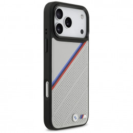 BMW M trispalvis metalinis logotipo „MagSafe“ dėklas, skirtas „iPhone 17 Pro Max“ – pilkas