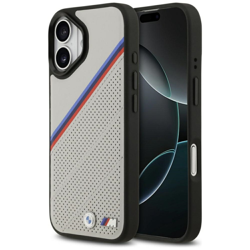 BMW M trispalvis metalinis logotipo „MagSafe“ dėklas, skirtas iPhone 17 – pilkas