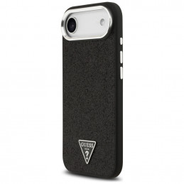 „Guess“ blizgantis trikampio formos logotipo „MagSafe“ dėklas, skirtas „iPhone 17 Air“ – juodas