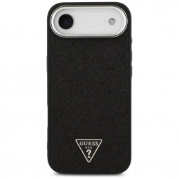 „Guess“ blizgantis trikampio formos logotipo „MagSafe“ dėklas, skirtas „iPhone 17 Air“ – juodas