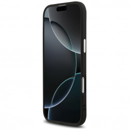 „Guess“ blizgantis trikampio formos logotipo „MagSafe“ dėklas, skirtas „iPhone 17 Air“ – juodas