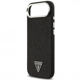 „Guess“ blizgantis trikampio formos logotipo „MagSafe“ dėklas, skirtas „iPhone 17 Air“ – juodas