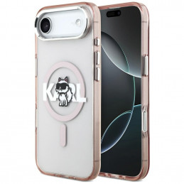 „Karl Lagerfeld IML Choupette Sketch Logo MagSafe“ dėklas, skirtas „iPhone 17 Air“ – rožinis